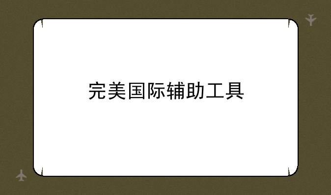 完美国际辅助工具