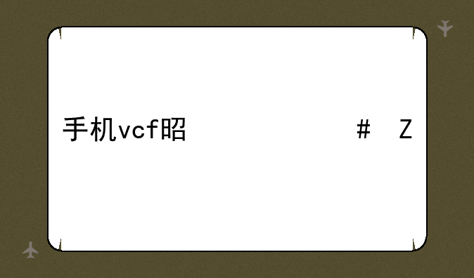 手机vcf是什么文件