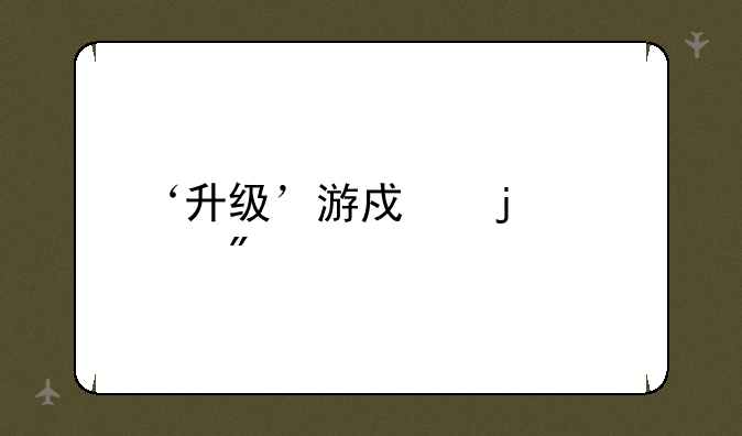 ‘升级’游戏的规则