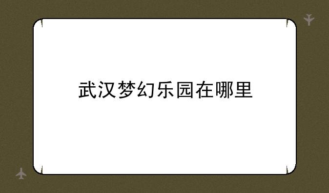 武汉梦幻乐园在哪里