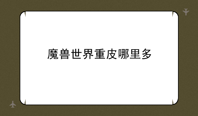 魔兽世界重皮哪里多