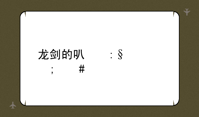 龙剑的可玩性怎么样