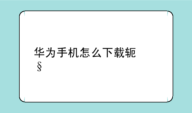 华为手机怎么下载软天空