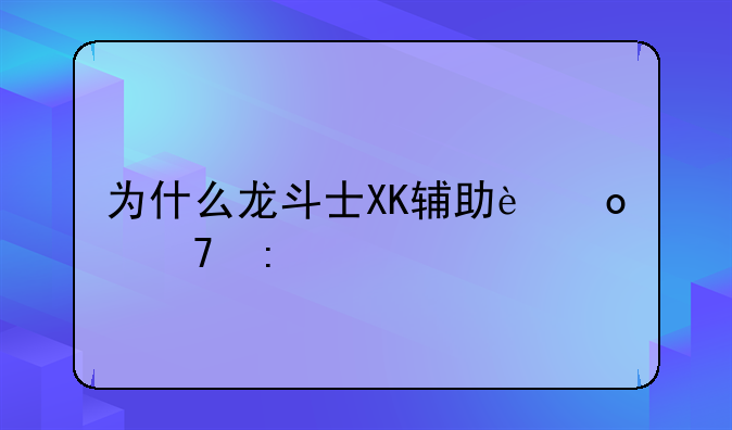 为什么龙斗士XK辅助进不去