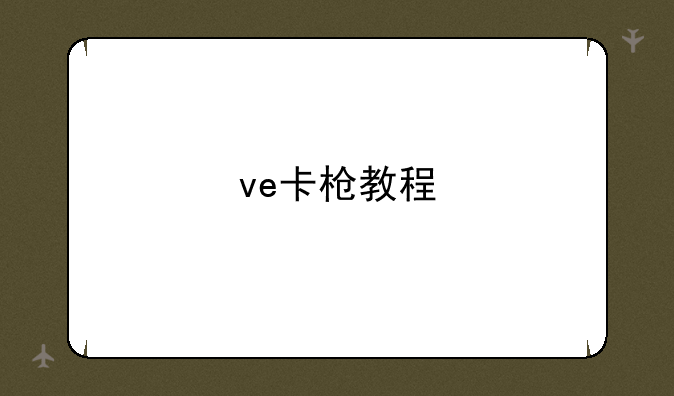 ve卡枪教程