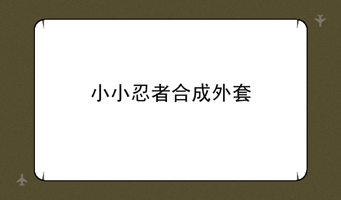 小小忍者合成外套
